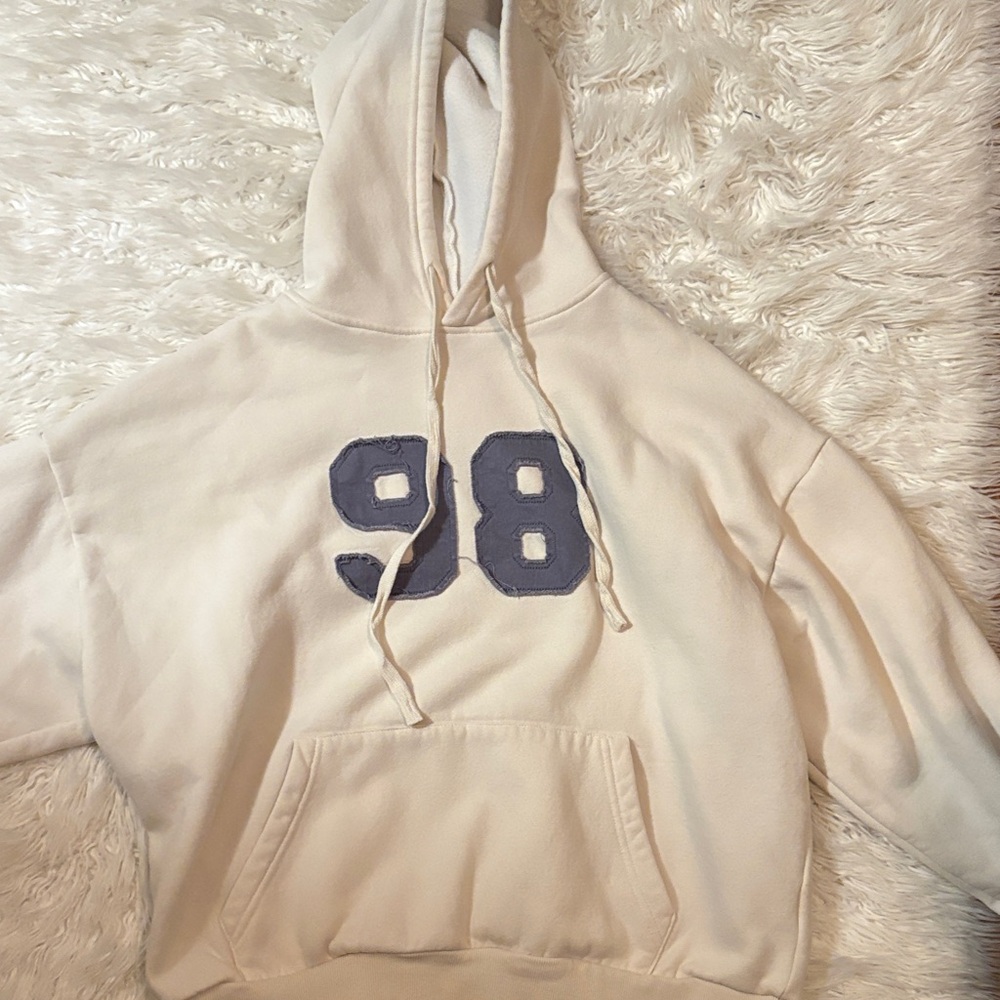 Edikted Cream Fleece Hoodie